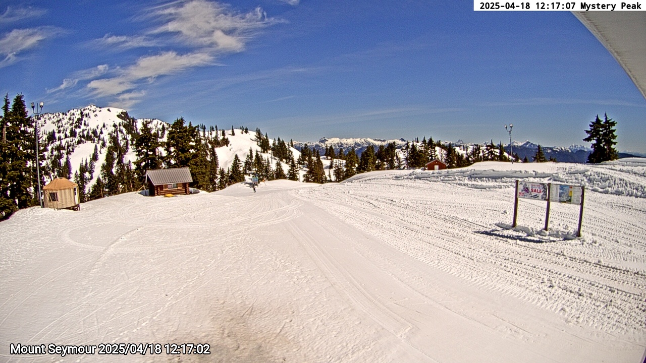 Webcam frame from Mount Seymour at 2025/04/18 12:00
