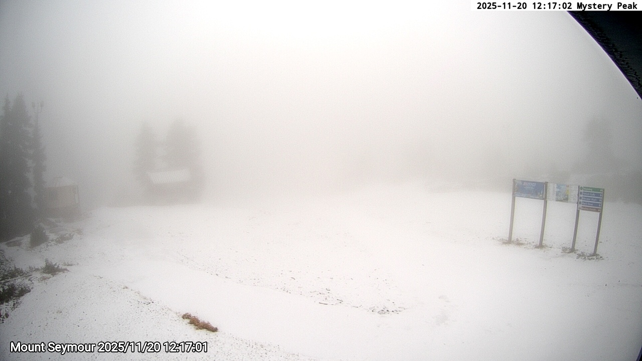 Webcam frame from Mount Seymour at 2025/11/20 12:00
