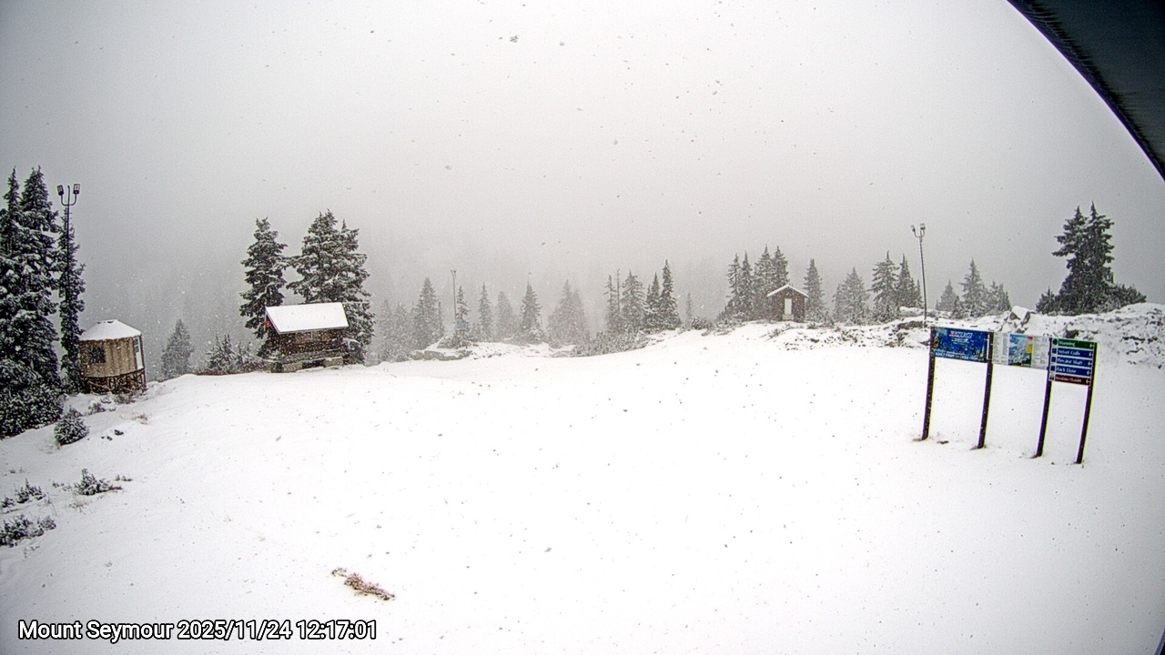 Webcam frame from Mount Seymour at 2025/11/24 12:00