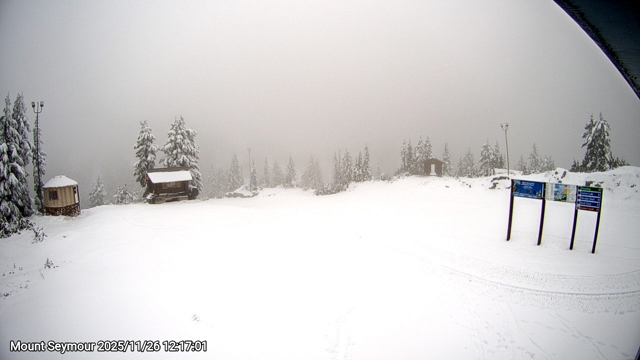 Webcam frame from Mount Seymour at 2025/11/26 12:00