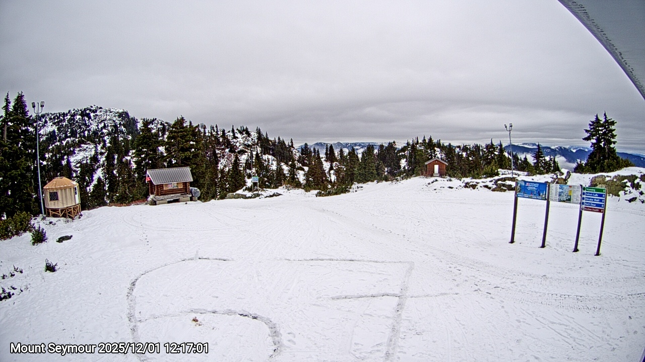 Webcam frame from Mount Seymour at 2025/12/01 12:00