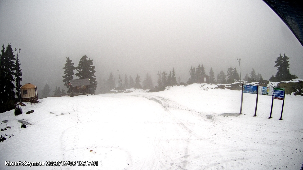 Webcam frame from Mount Seymour at 2025/12/08 12:00