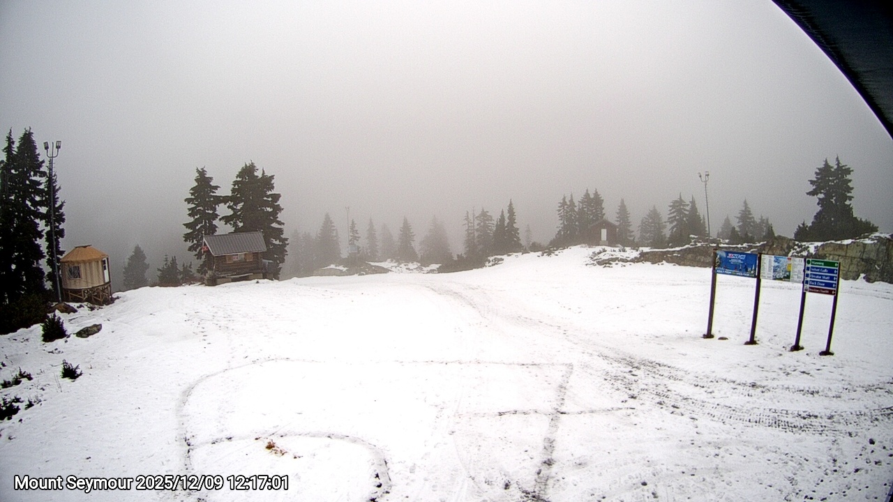 Webcam frame from Mount Seymour at 2025/12/09 12:00