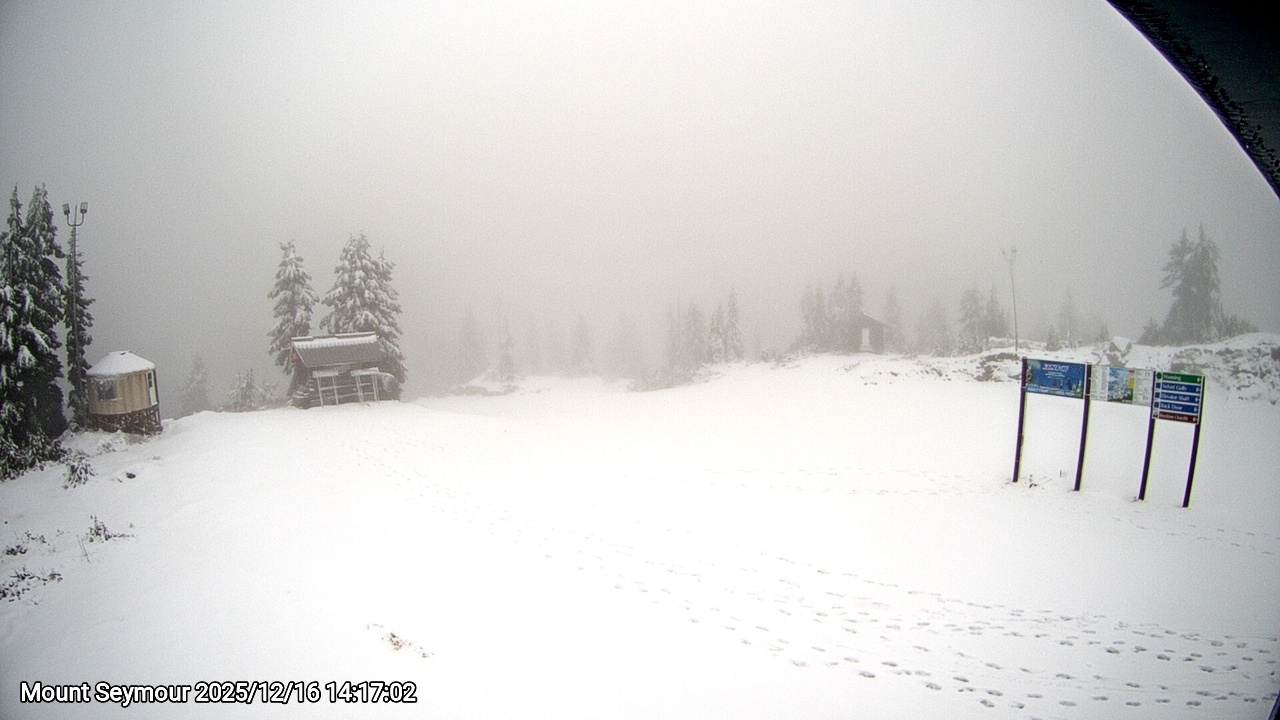 Webcam frame from Mount Seymour on 2025/12/16