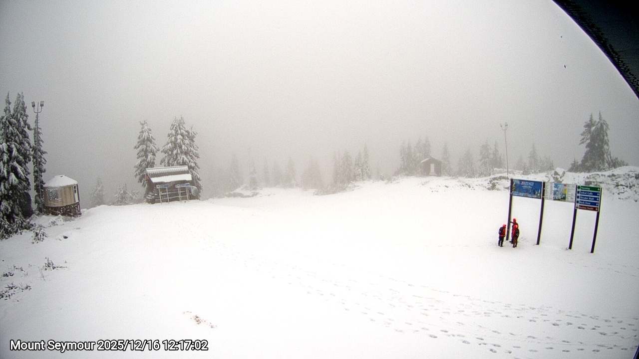 Webcam frame from Mount Seymour at 2025/12/16 12:00
