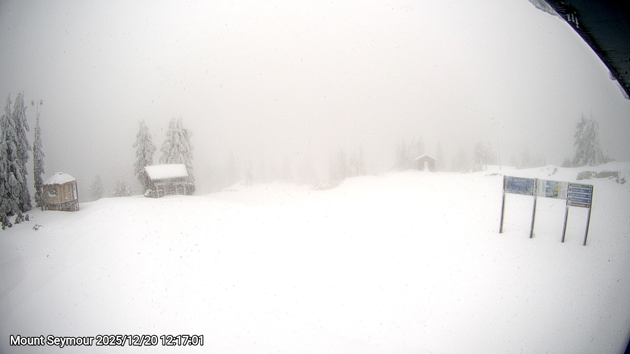 Webcam frame from Mount Seymour at 2025/12/20 12:00