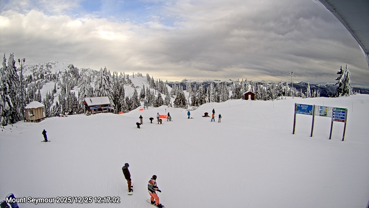 Webcam frame from Mount Seymour at 2025/12/25 12:00