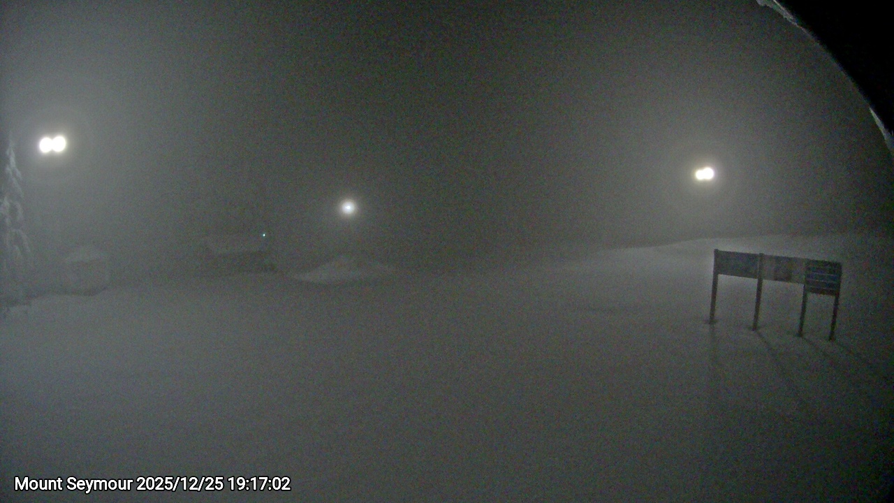 Webcam frame from Mount Seymour at 2025/12/25 19:00