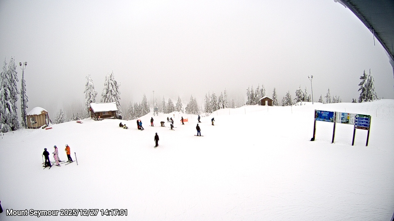 Webcam frame from Mount Seymour on 2025/12/27