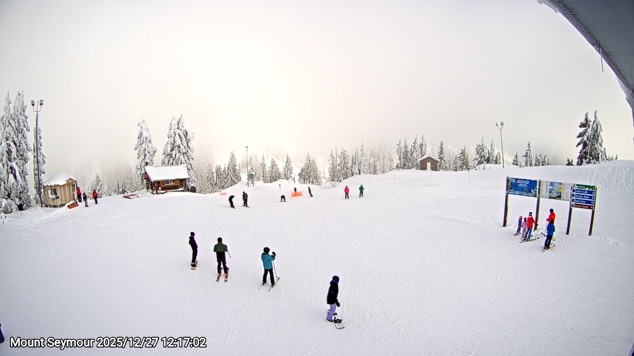 Webcam frame from Mount Seymour at 2025/12/27 12:00
