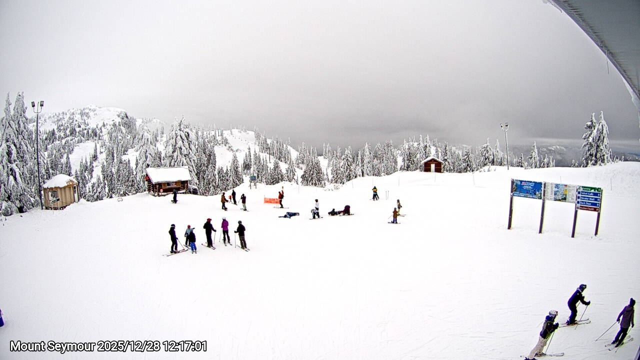 Webcam frame from Mount Seymour at 2025/12/28 12:00