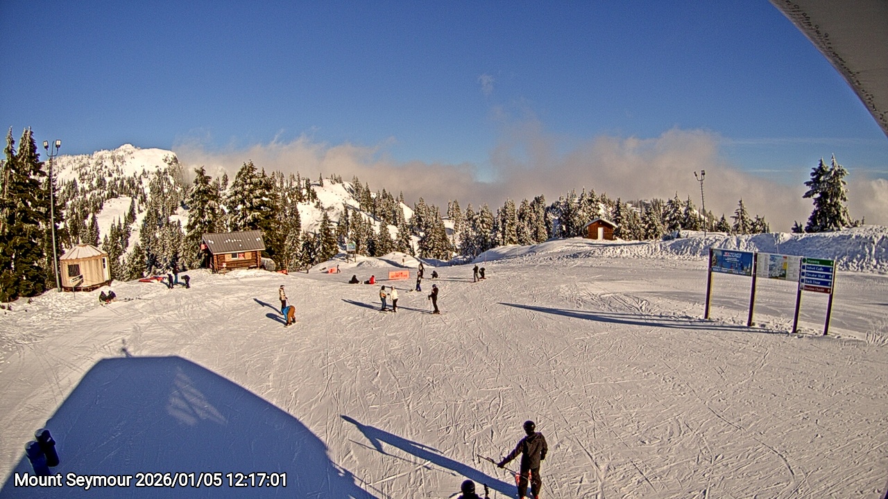 Webcam frame from Mount Seymour at 2026/01/05 12:00