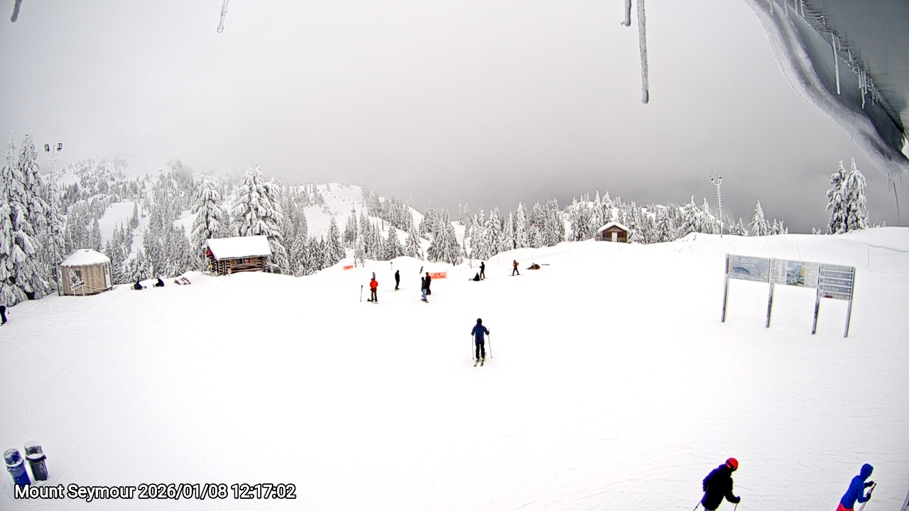Webcam frame from Mount Seymour at 2026/01/08 12:00