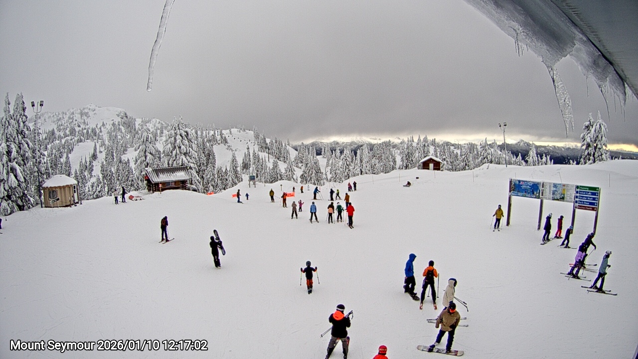 Webcam frame from Mount Seymour at 2026/01/10 12:00