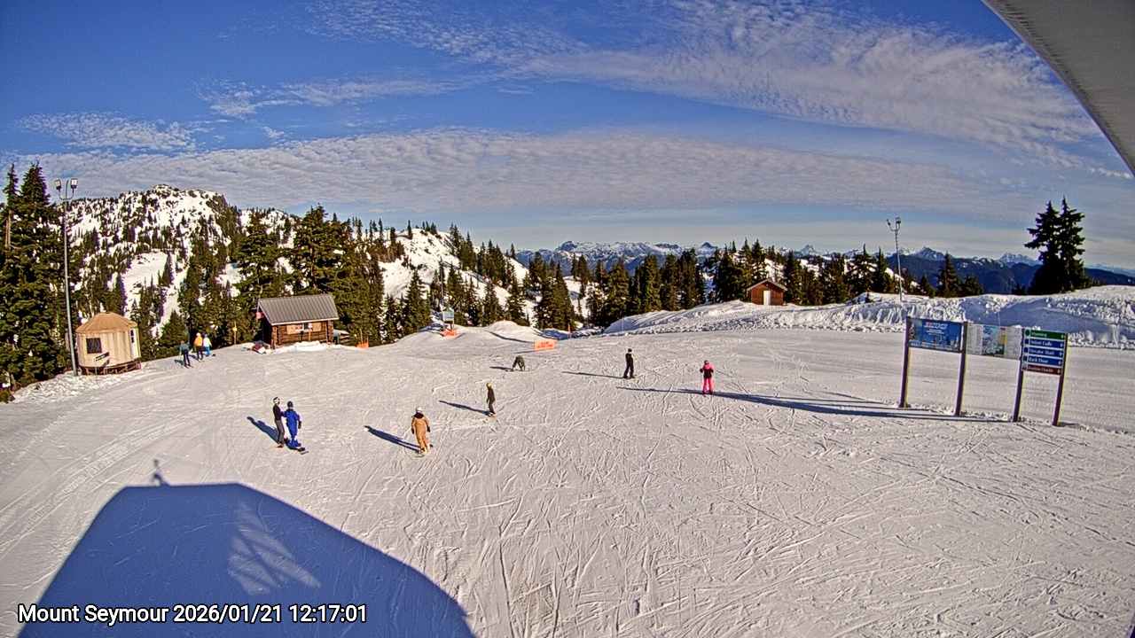 Webcam frame from Mount Seymour at 2026/01/21 12:00
