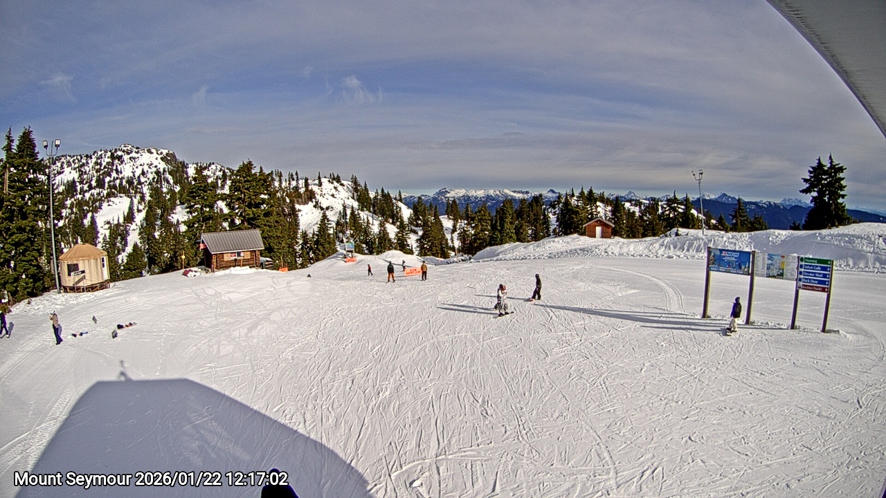 Webcam frame from Mount Seymour at 2026/01/22 12:00