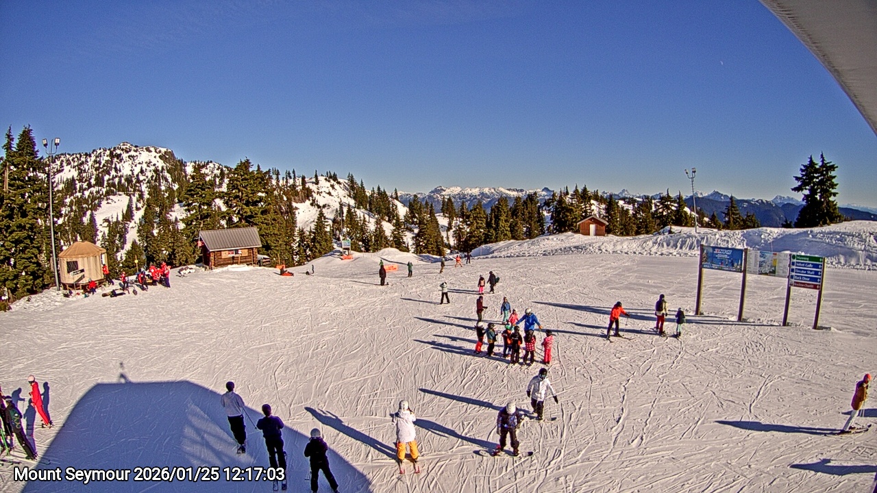Webcam frame from Mount Seymour at 2026/01/25 12:00
