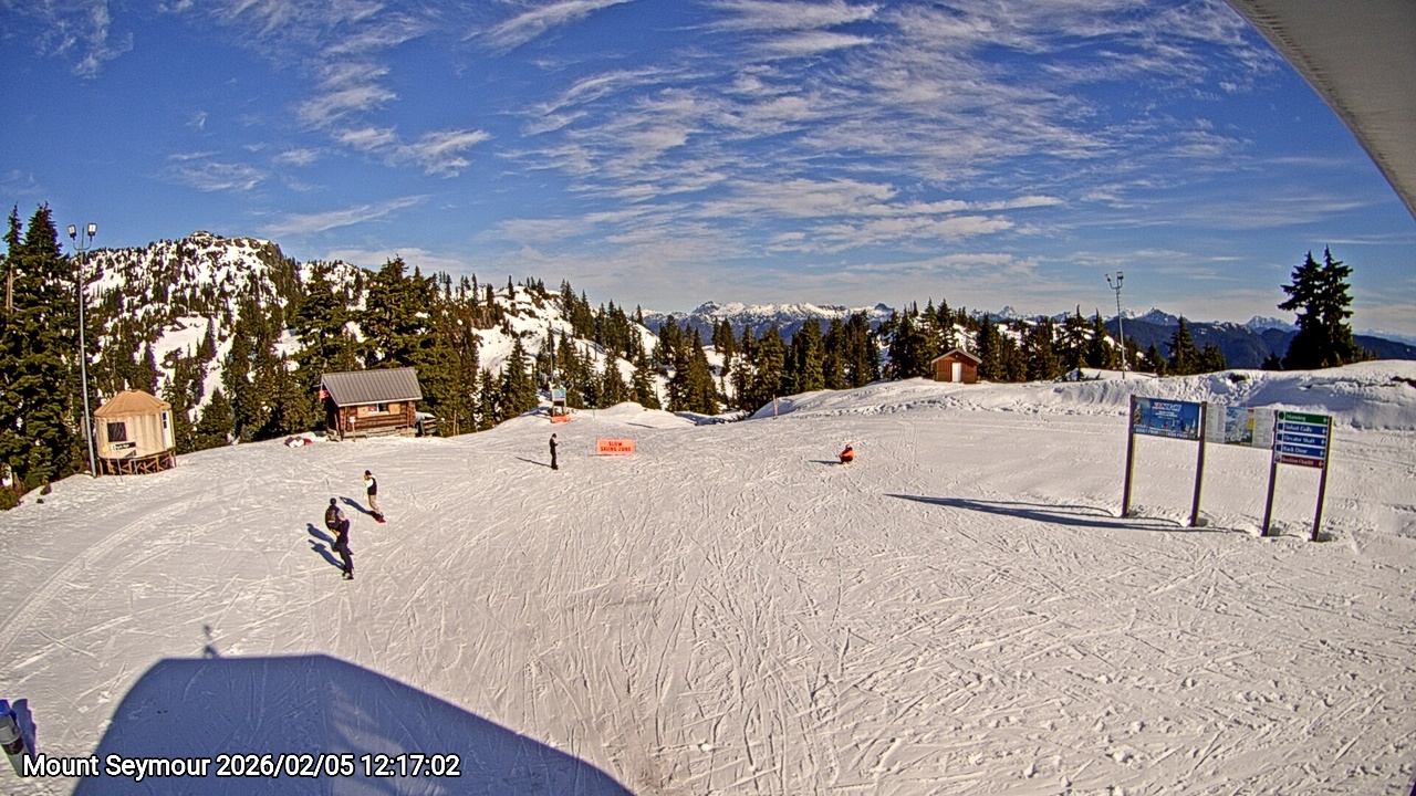 Webcam frame from Mount Seymour at 2026/02/05 12:00