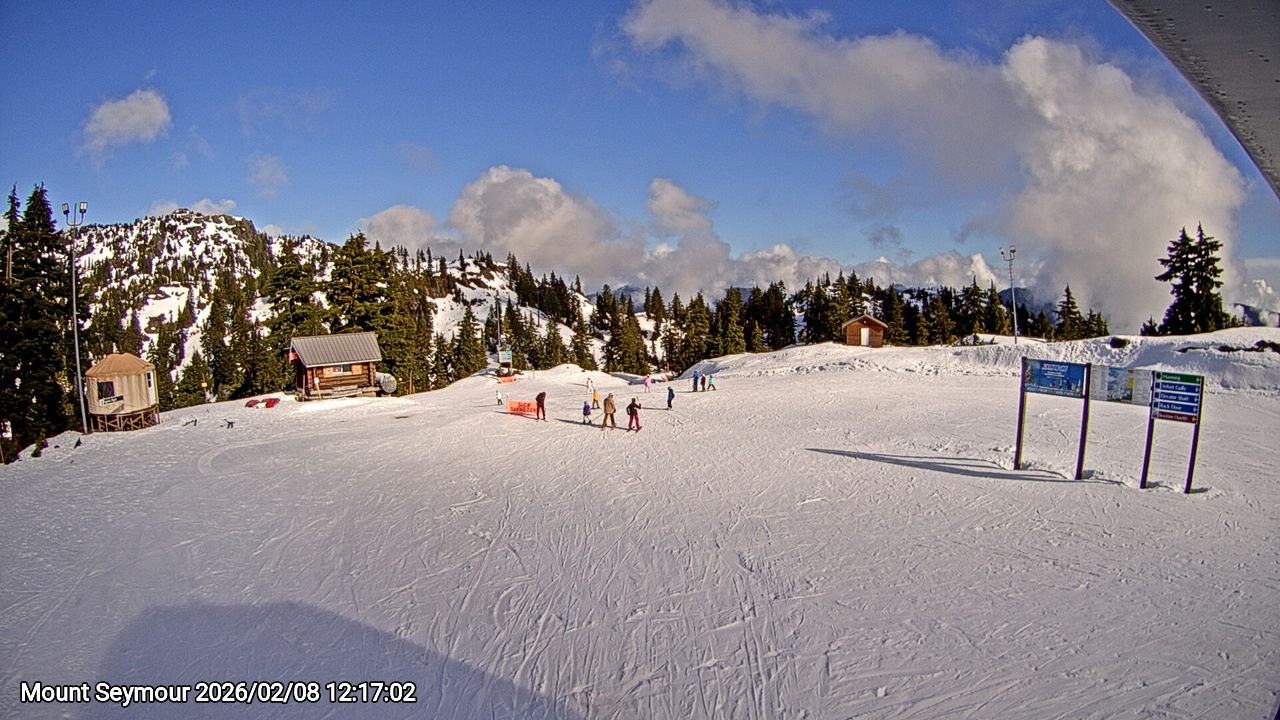 Webcam frame from Mount Seymour at 2026/02/08 12:00