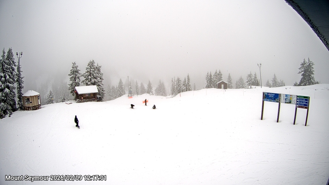 Webcam frame from Mount Seymour at 2026/02/09 12:00