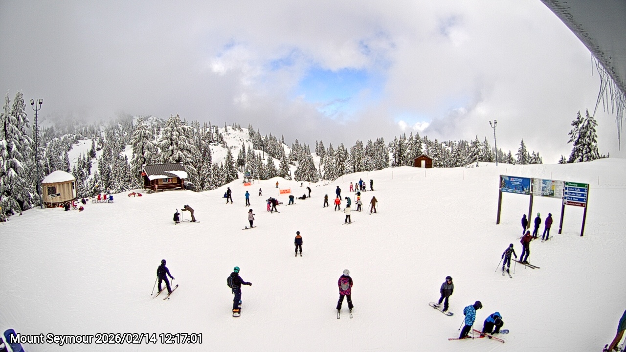 Webcam frame from Mount Seymour at 2026/02/14 12:00