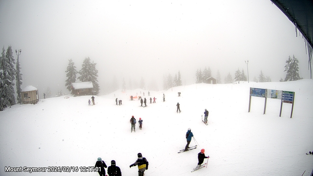 Webcam frame from Mount Seymour at 2026/02/16 12:00