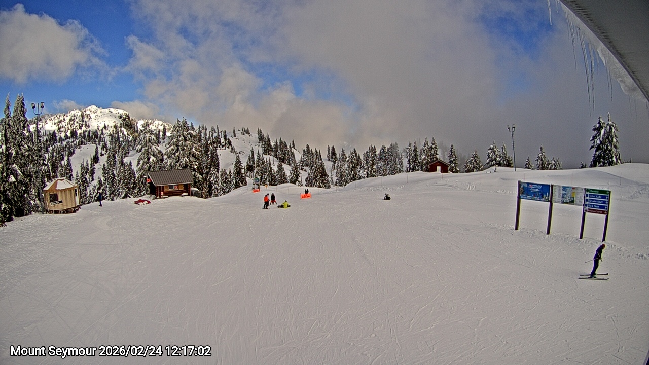 Webcam frame from Mount Seymour at 2026/02/24 12:00