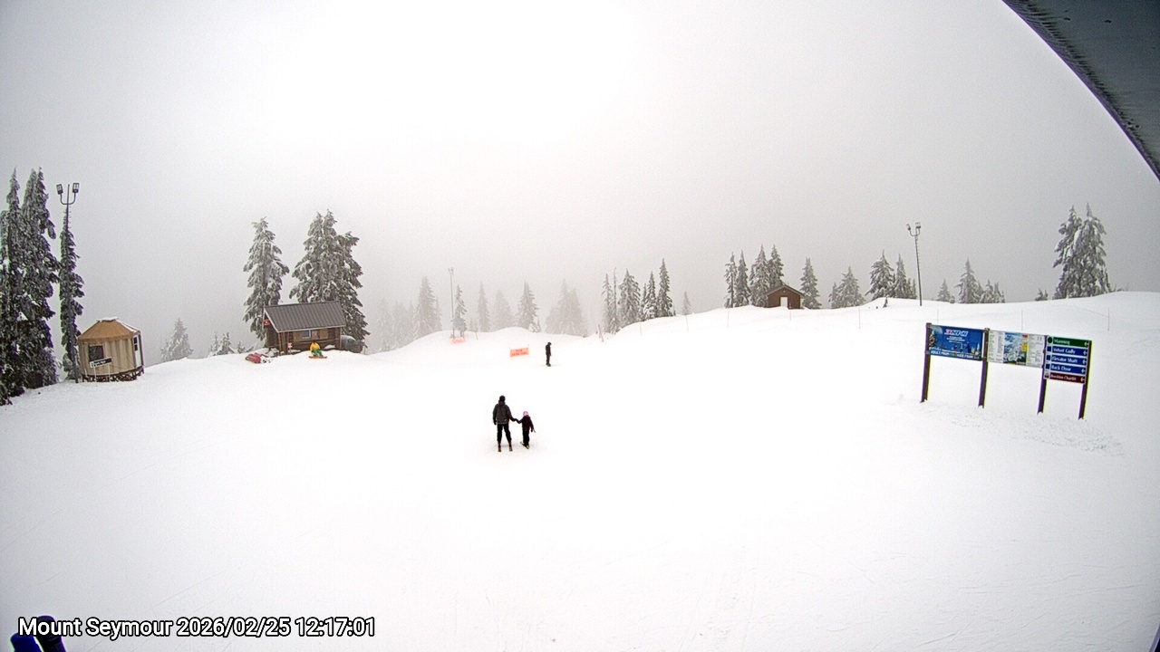 Webcam frame from Mount Seymour at 2026/02/25 12:00