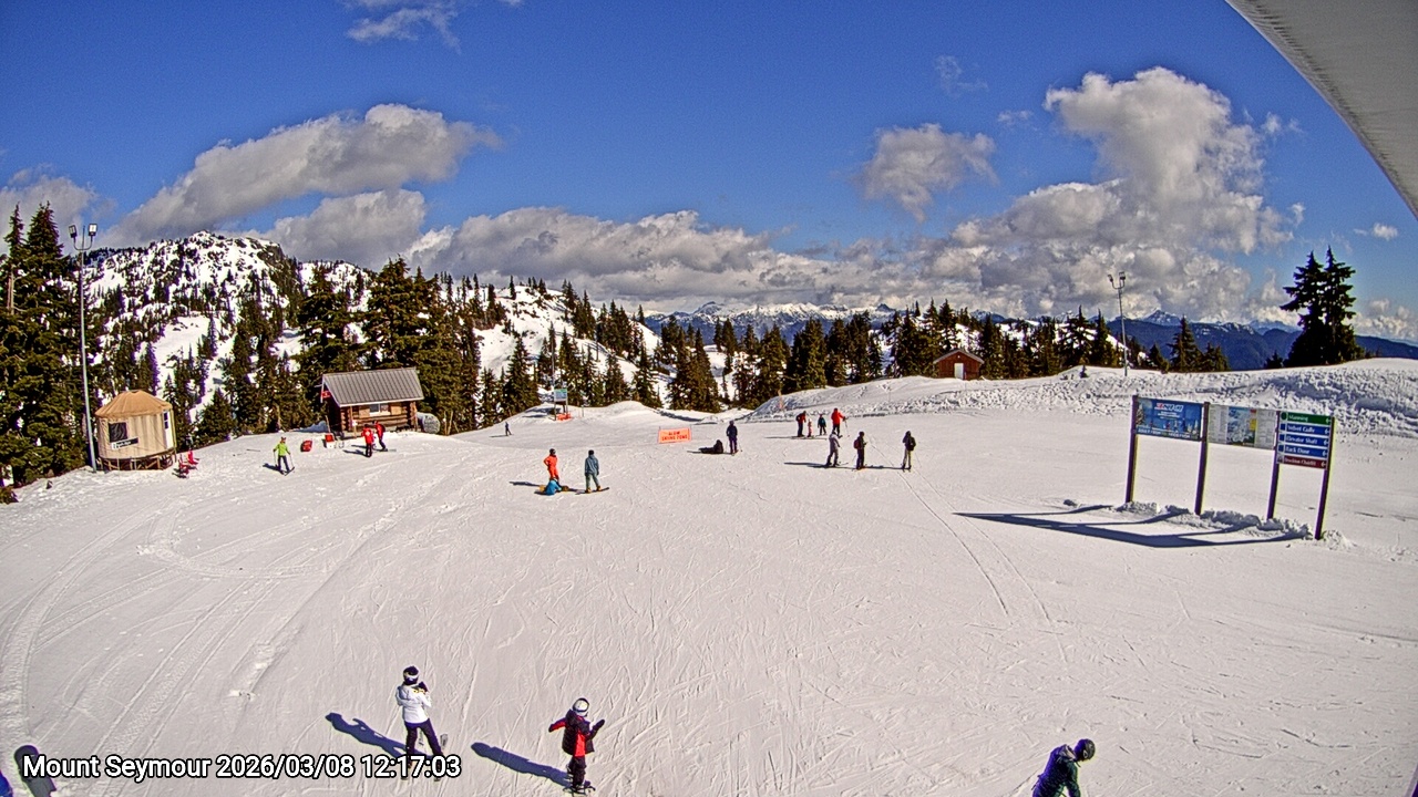 Webcam frame from Mount Seymour at 2026/03/08 12:00