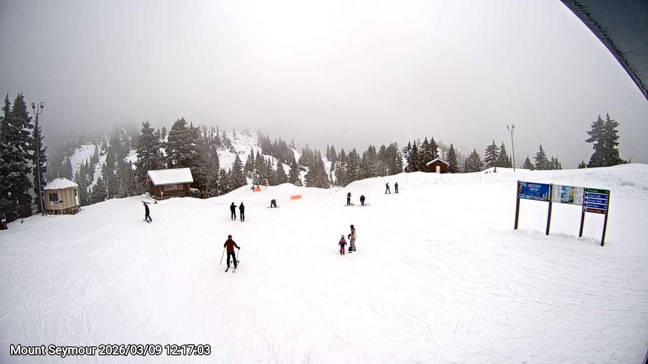 Webcam frame from Mount Seymour at 2026/03/09 12:00