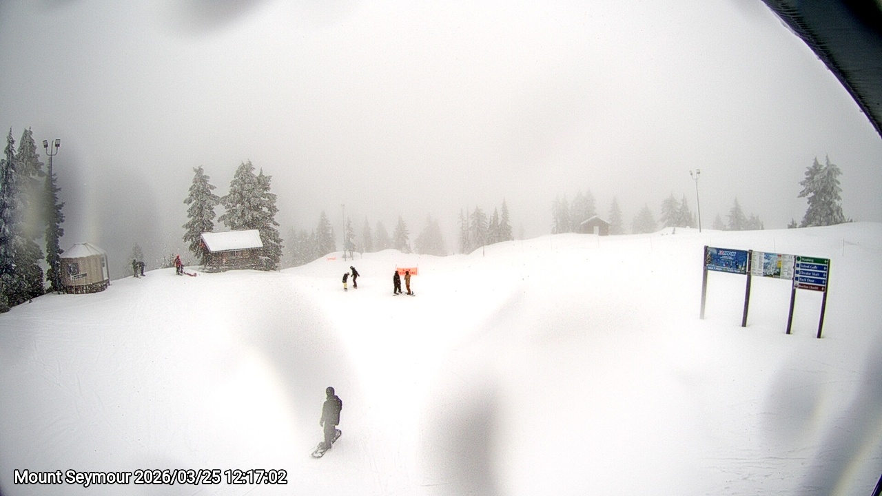 Webcam frame from Mount Seymour at 2026/03/25 12:00