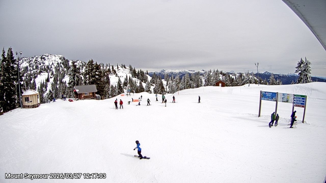Webcam frame from Mount Seymour at 2026/03/27 12:00