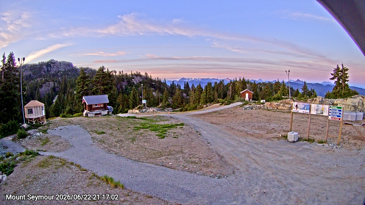 Webcam frame from Mount Seymour at 2026/06/22 21:00