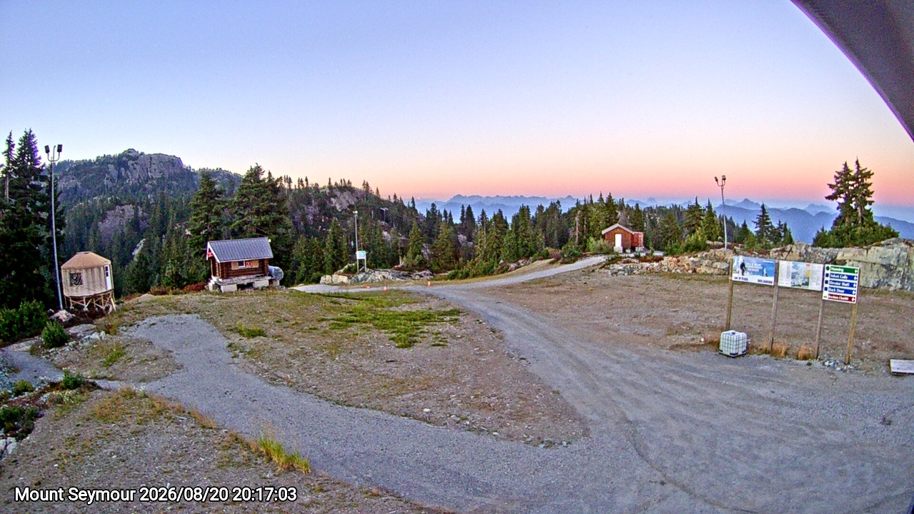 Webcam frame from Mount Seymour at 2026/08/20 20:00