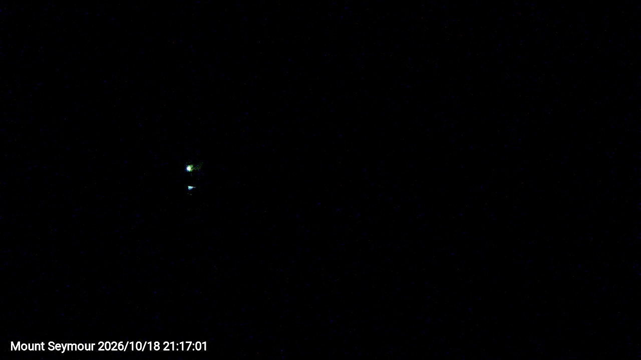 Webcam frame from Mount Seymour at 2026/10/18 21:00