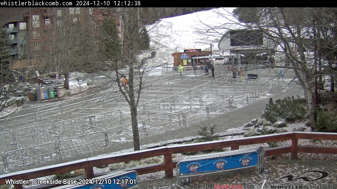 Webcam frame from Whistler - Creekside Base at 2024/12/10 12:00