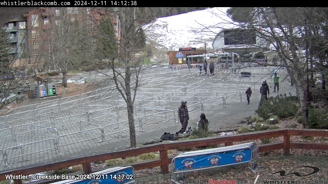 Webcam frame from Whistler - Creekside Base on 2024/12/11