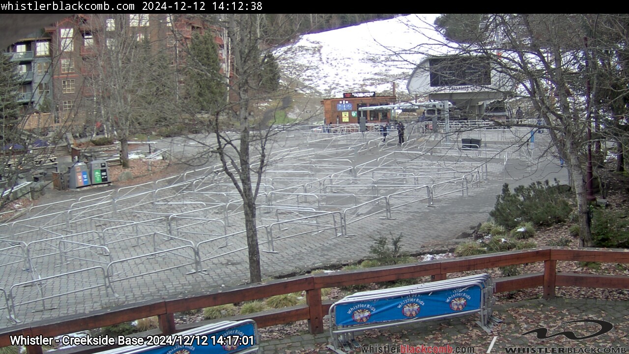 Webcam frame from Whistler - Creekside Base on 2024/12/12