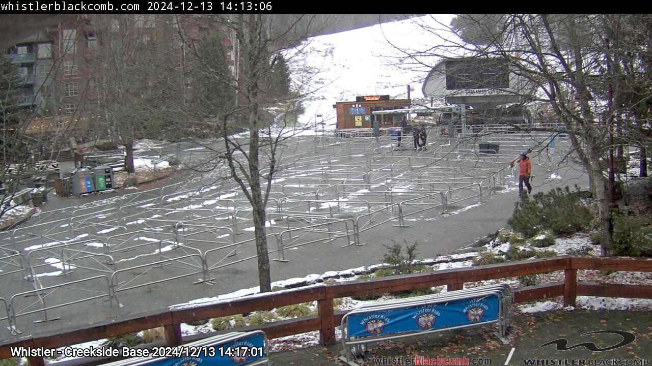 Webcam frame from Whistler - Creekside Base on 2024/12/13