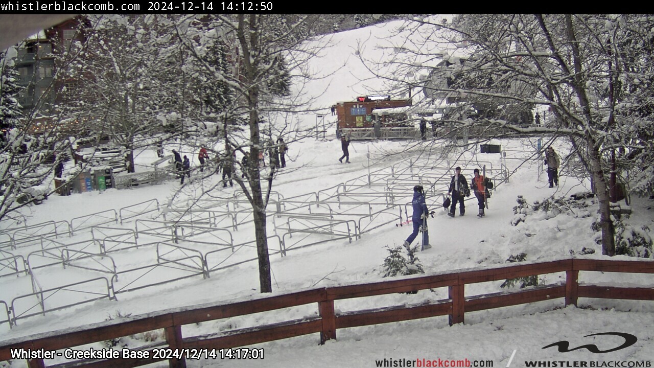 Webcam frame from Whistler - Creekside Base on 2024/12/14