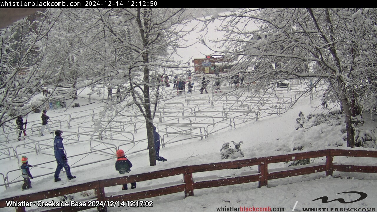 Webcam frame from Whistler - Creekside Base at 2024/12/14 12:00