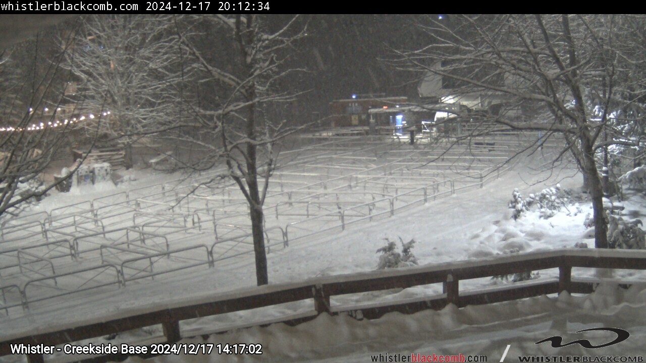 Webcam frame from Whistler - Creekside Base on 2024/12/17