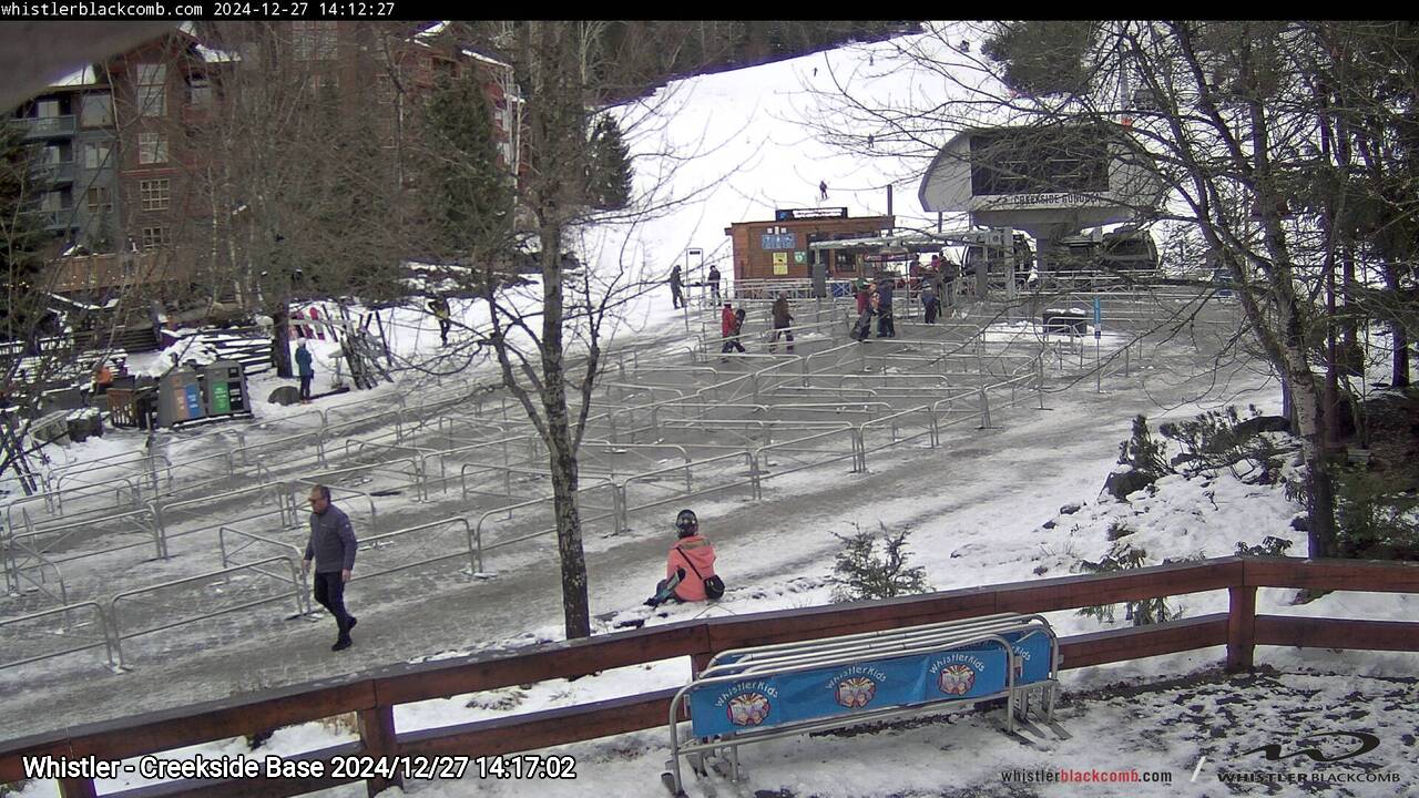 Webcam frame from Whistler - Creekside Base on 2024/12/27