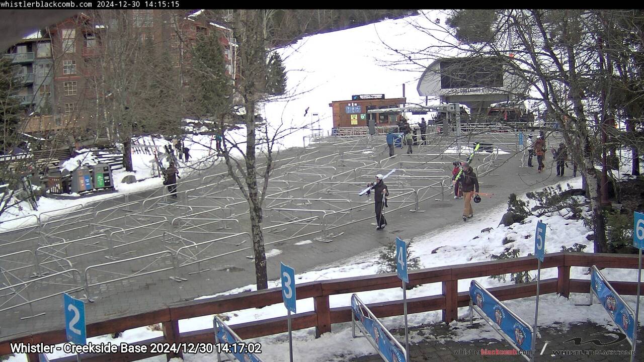 Webcam frame from Whistler - Creekside Base on 2024/12/30