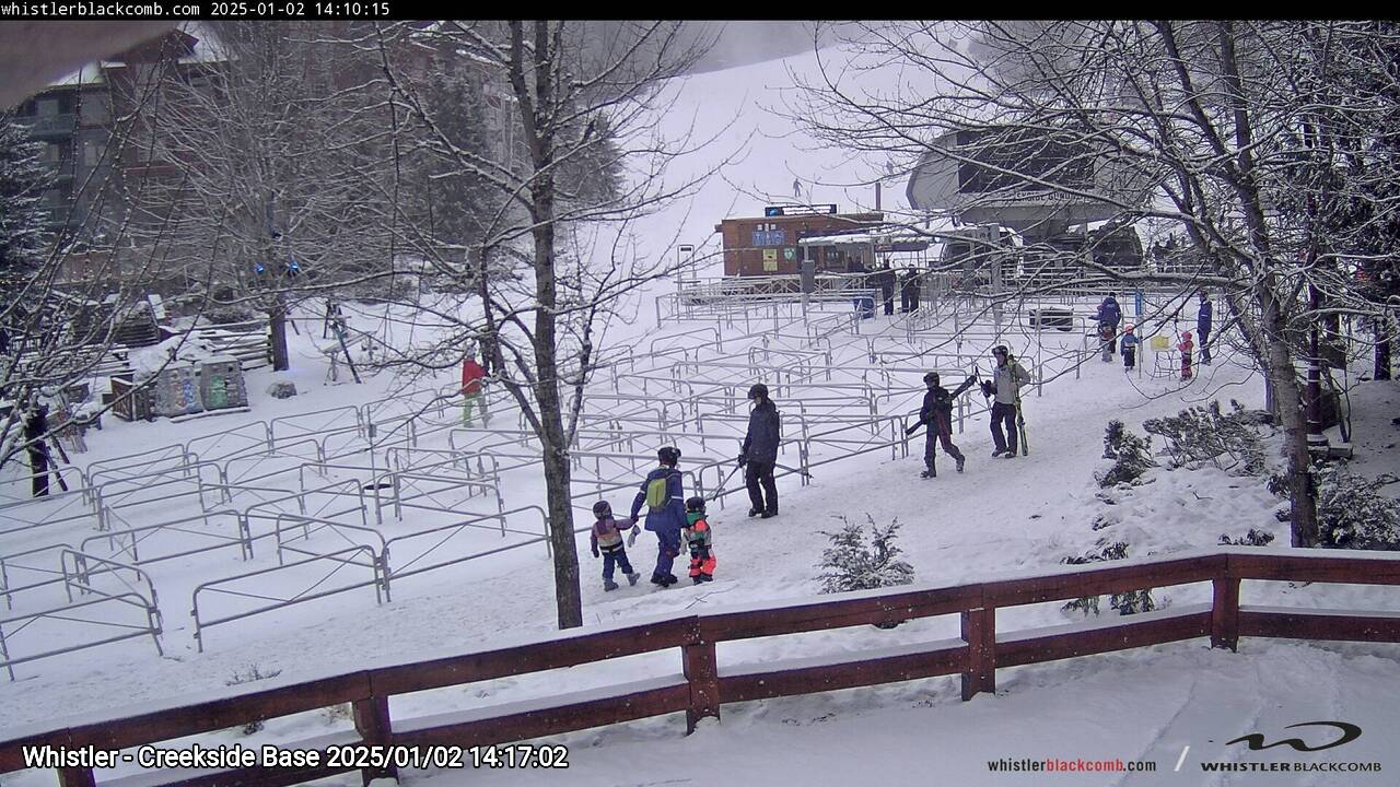 Webcam frame from Whistler - Creekside Base on 2025/01/02