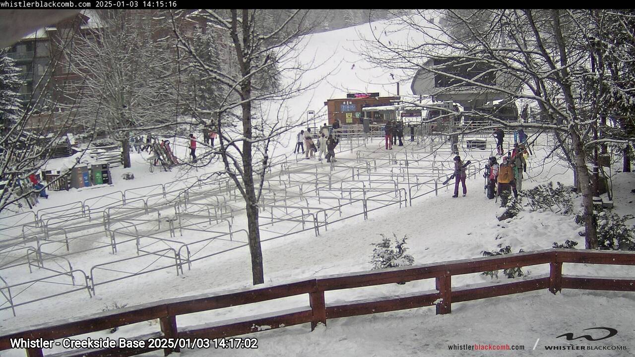 Webcam frame from Whistler - Creekside Base on 2025/01/03