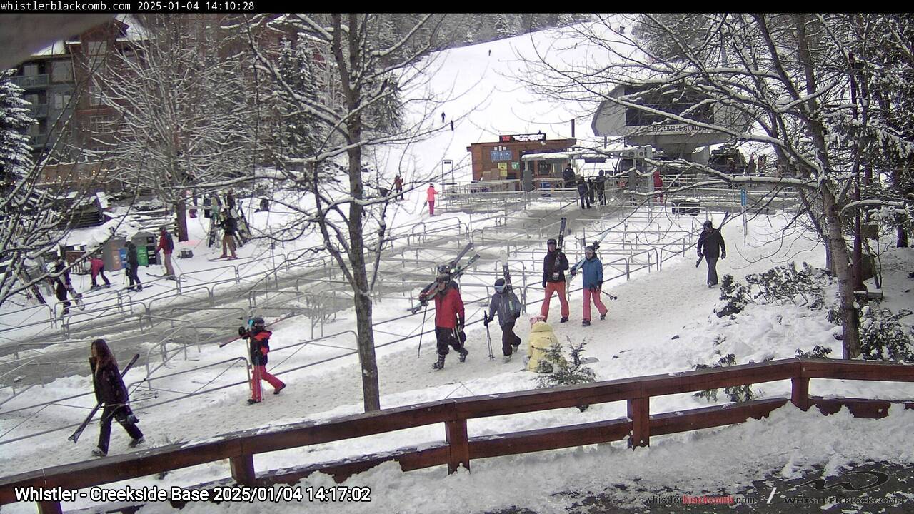 Webcam frame from Whistler - Creekside Base on 2025/01/04