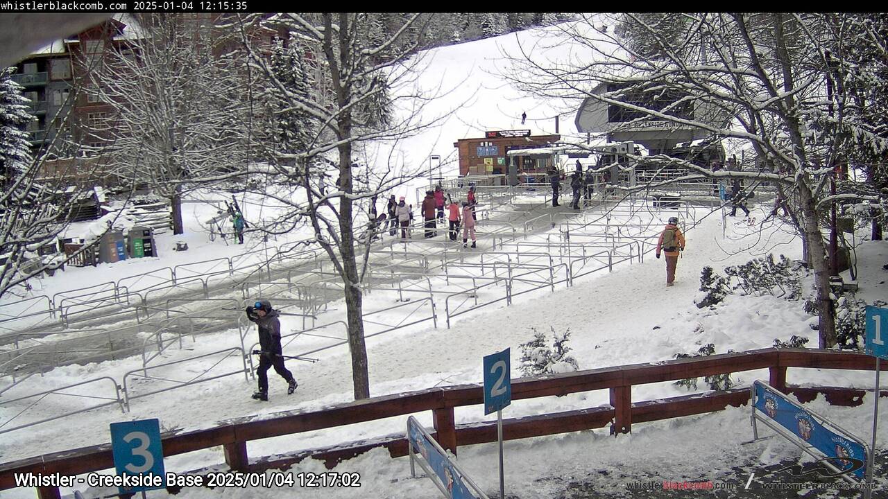 Webcam frame from Whistler - Creekside Base at 2025/01/04 12:00