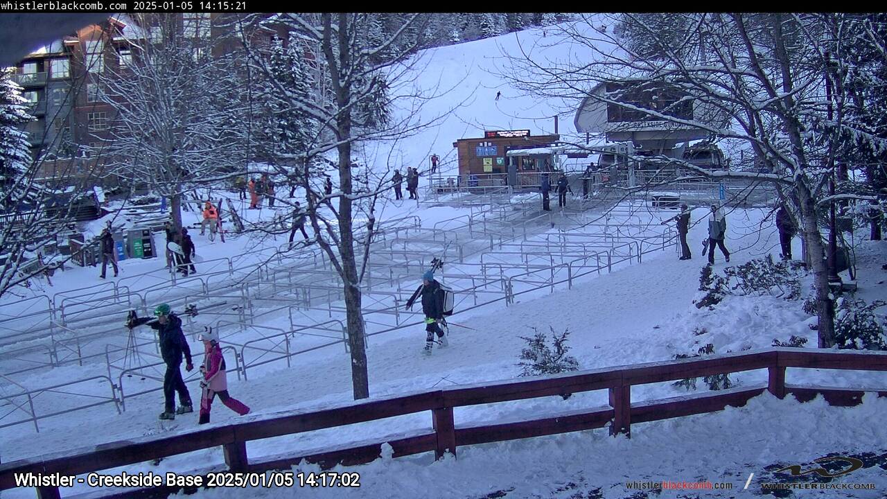 Webcam frame from Whistler - Creekside Base on 2025/01/05