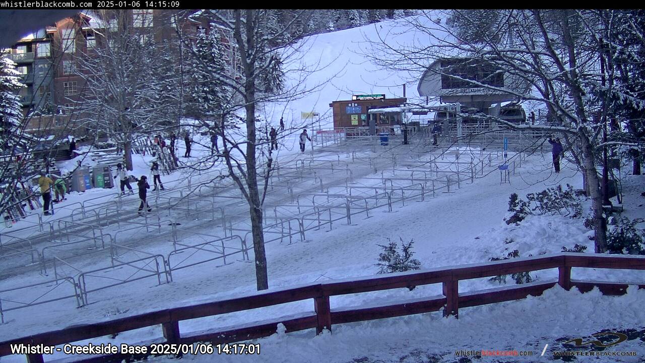 Webcam frame from Whistler - Creekside Base on 2025/01/06